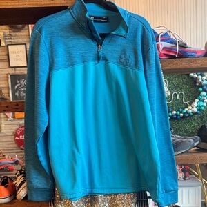 Under Armour Teal Quarter-Zip Top sweatshirt large